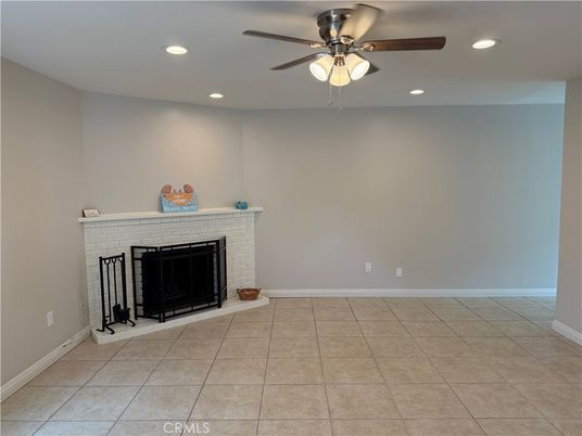 Empty room, Fireplace, Interior, Recessed Lighting