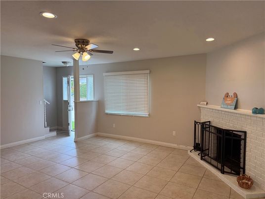 Empty room, Fireplace, Interior, Recessed Lighting