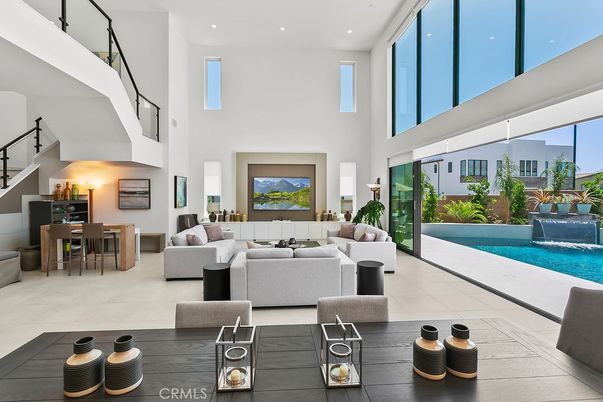 Dining room, Interior, Living room, Pool, Recessed Lighting