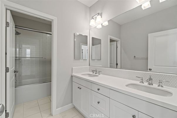 Bathroom, Dual Sink Vanities, Glass Shower, Interior