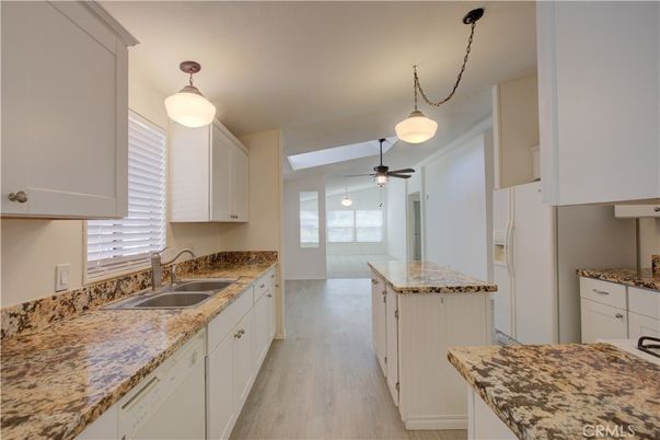 Interior, Kitchen, Pendant Lights, Wood Texture Flooring