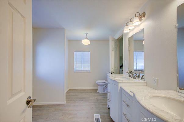 Bathroom, Dual Sink Vanities, Interior, Wood Texture Flooring