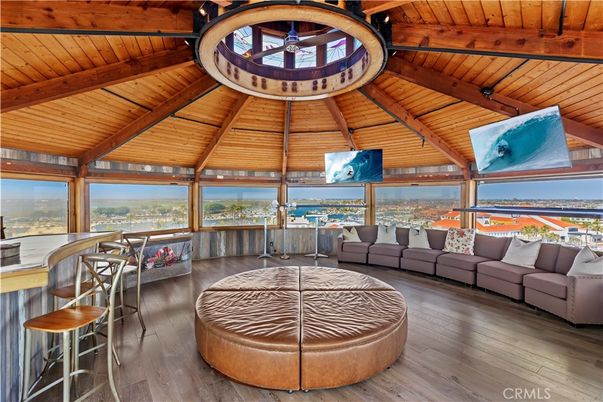 Interior, Living room, Water, Wooden Beams, Wooden Ceilings, Wood Texture Flooring