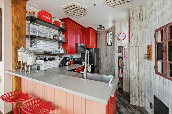 Interior, Kitchen, Wood Texture Flooring