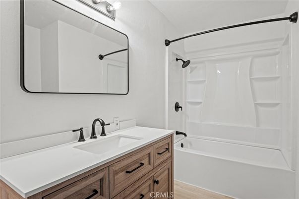 Bathroom, Dual Sink Vanities, Interior, Wood Texture Flooring