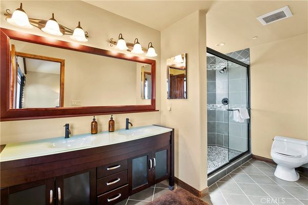 Bathroom, Dual Sink Vanities, Glass Shower, Interior