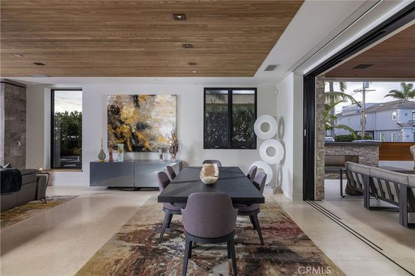 Dining room, Interior, Recessed Lighting, Wooden Ceilings