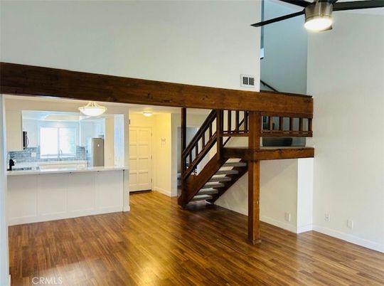 Interior, Kitchen, Pendant Lights, Wood Texture Flooring