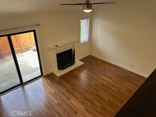 Empty room, Fireplace, Interior, Wood Texture Flooring
