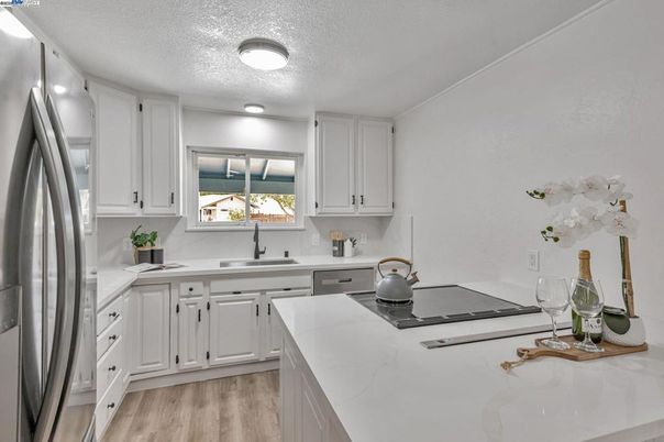 Interior, Kitchen, Wood Texture Flooring