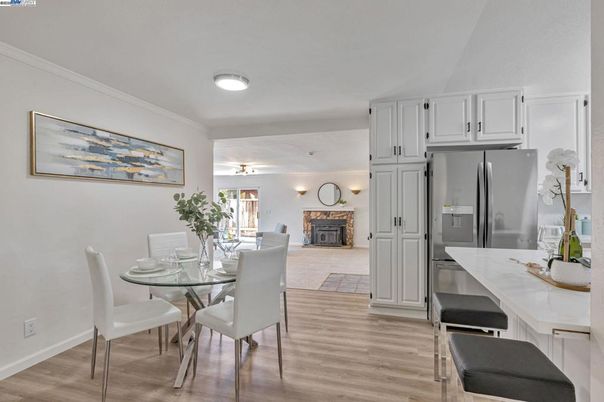 Dining room, Interior, Kitchen, Wood Texture Flooring