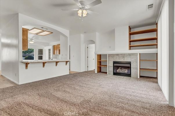 Empty room, Fireplace, Interior