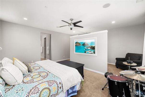 Bedroom, Interior, Recessed Lighting