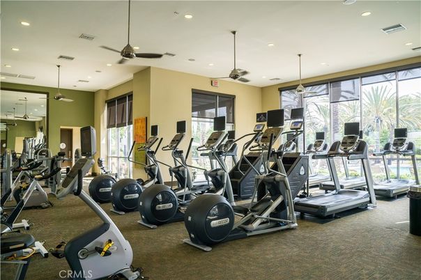 Fitness Equipment, Gym, Interior, Recessed Lighting