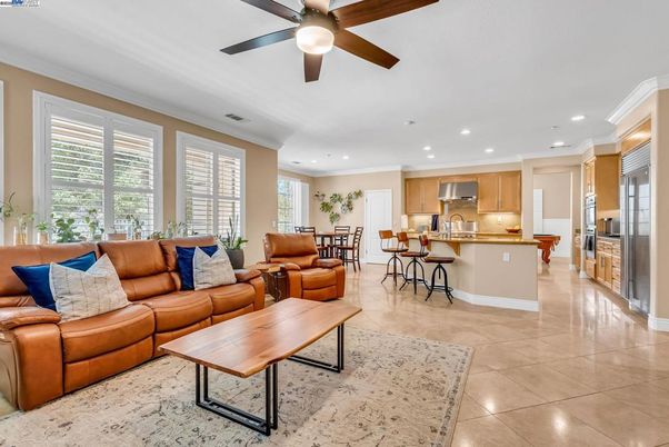 Dining room, Interior, Kitchen, Living room, Recessed Lighting, Stainless Steel Appliances