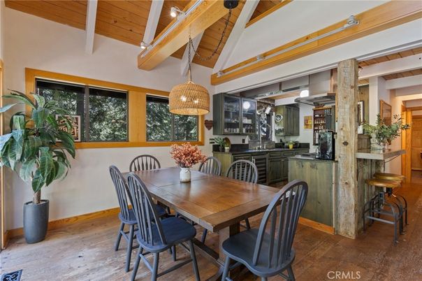Dining room, Interior, Wooden Beams, Wooden Ceilings, Wood Texture Flooring