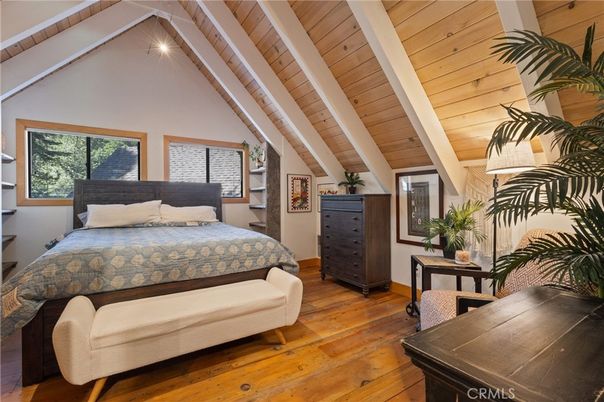 Bedroom, Interior, Wooden Ceilings, Wood Texture Flooring