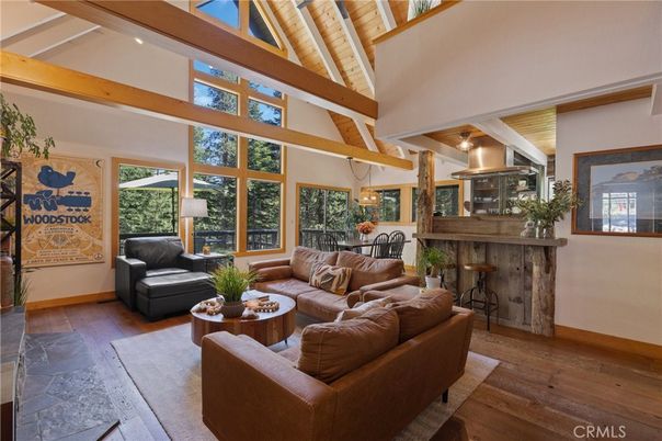 Interior, Living room, Pendant Lights, Wooden Beams, Wooden Ceilings, Wood Texture Flooring