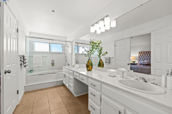 Bathroom, Dual Sink Vanities, Glass Shower, Interior