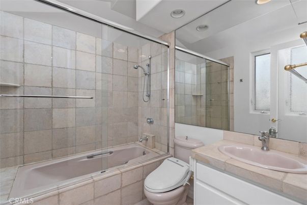 Bathroom, Glass Shower, Interior, Recessed Lighting, Tile Countertops