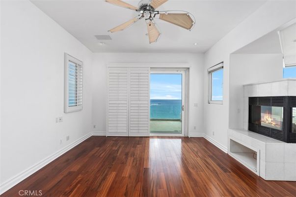 Empty room, Fireplace, Interior, Water, Wood Texture Flooring