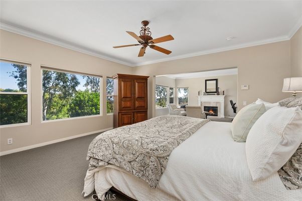 Bedroom, Fireplace, Interior