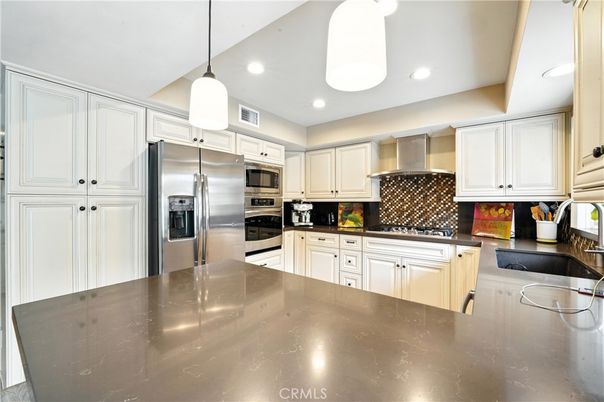 Interior, Kitchen, Pendant Lights, Recessed Lighting, Stainless Steel Appliances