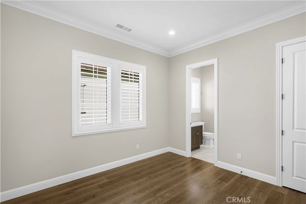 Bathroom, Empty room, Interior, Recessed Lighting, Wood Texture Flooring