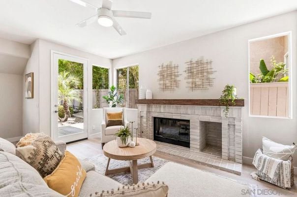 Fireplace, Interior, Living room, Wood Texture Flooring