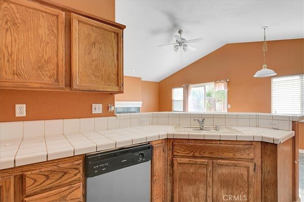 Interior, Kitchen, Pendant Lights, Recessed Lighting, Tile Countertops