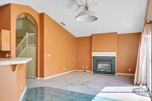 Empty room, Fireplace, Interior, Recessed Lighting