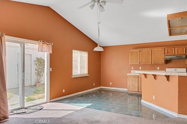 Empty room, Interior, Kitchen, Pendant Lights