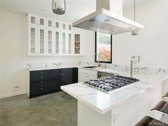 Interior, Kitchen, Marble Walls, Recessed Lighting