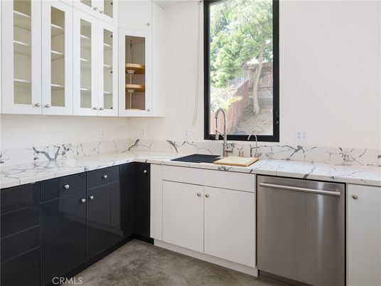 Interior, Kitchen, Marble Walls, Stainless Steel Appliances