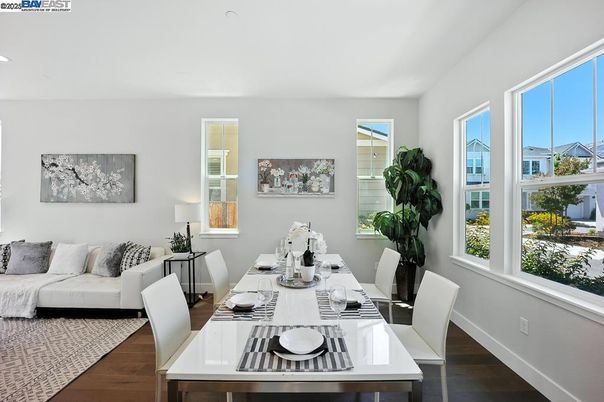 Dining room, Interior, Wood Texture Flooring