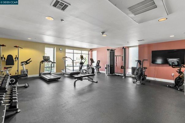 Fitness Equipment, Interior, Recessed Lighting