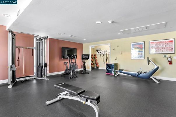 Fitness Equipment, Interior, Recessed Lighting
