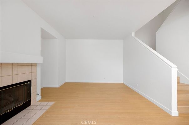 Empty room, Fireplace, Interior, Wood Texture Flooring