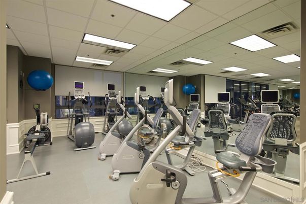 Fitness Equipment, Gym, Interior, Recessed Lighting