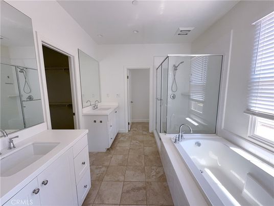 Bathroom, Dual Sink Vanities, Glass Shower, Interior