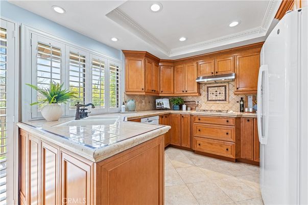 Interior, Kitchen, Recessed Lighting, Tile Countertops