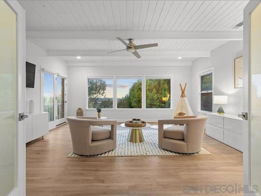 Dining room, Interior, Living room, Recessed Lighting, Wood Texture Flooring