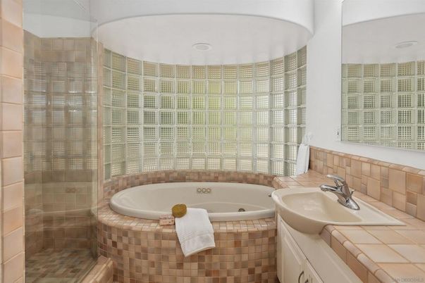 Bathroom, Glass Shower, Interior, Tile Countertops