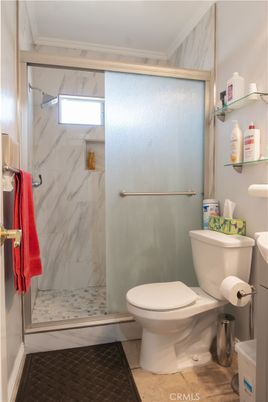Bathroom, Glass Shower, Interior, Marble Walls