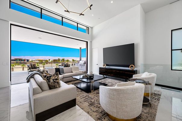 Interior, Living room, Marble, Pendant Lights, Recessed Lighting