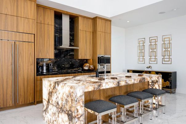 Interior, Kitchen, Marble, Recessed Lighting