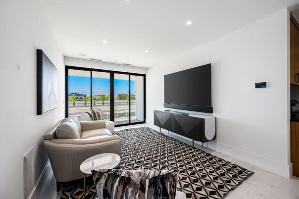 Interior, Living room, Marble, Recessed Lighting, Water
