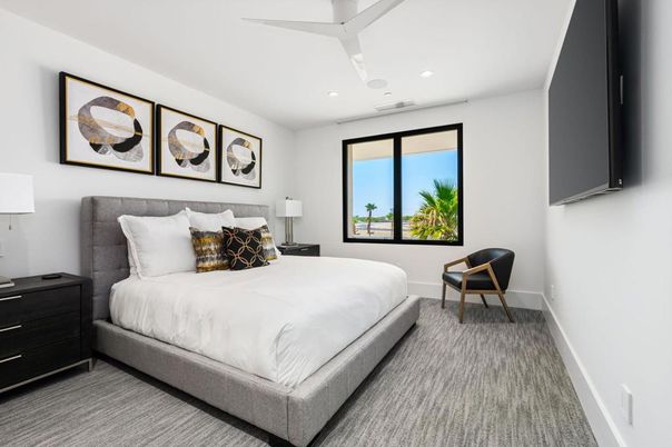 Bedroom, Interior, Recessed Lighting