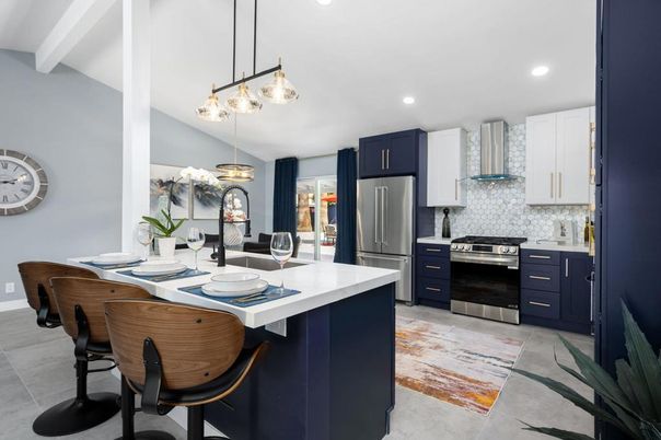 Interior, Kitchen, Pendant Lights, Recessed Lighting, Stainless Steel Appliances