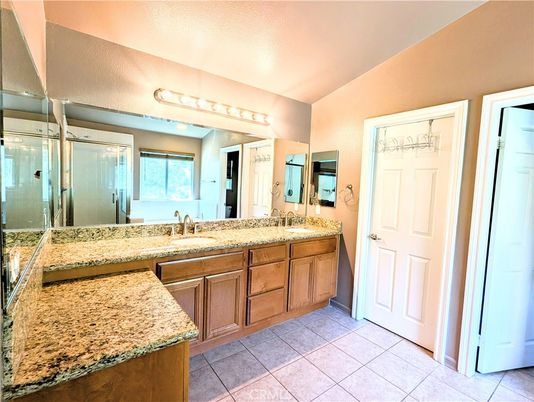 Bathroom, Dual Sink Vanities, Glass Shower, Interior